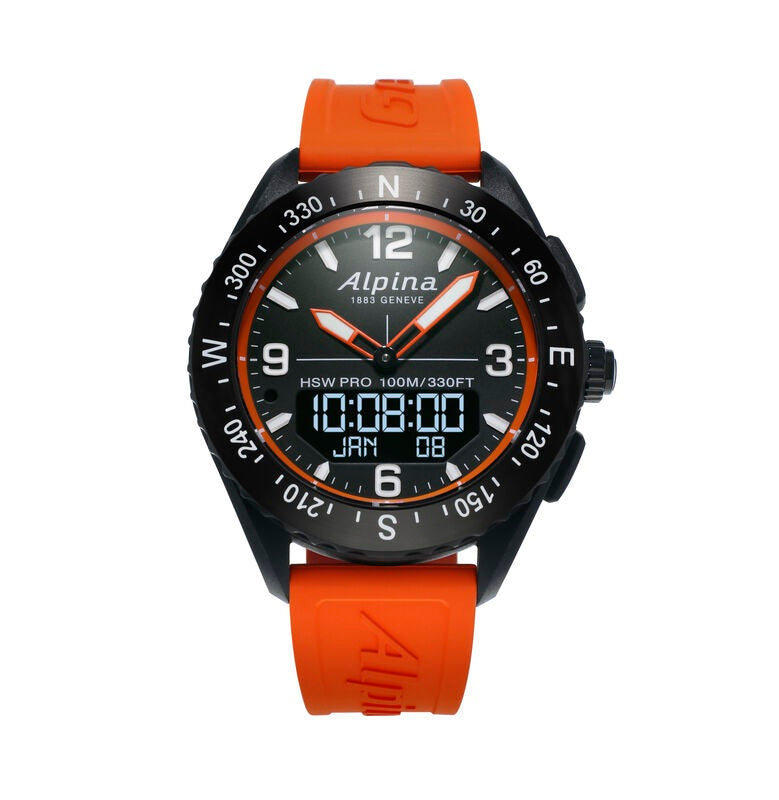 Alpina Alpiner X Quartz Black Dial Men's Smart Watch AL-283LBO5AQ6