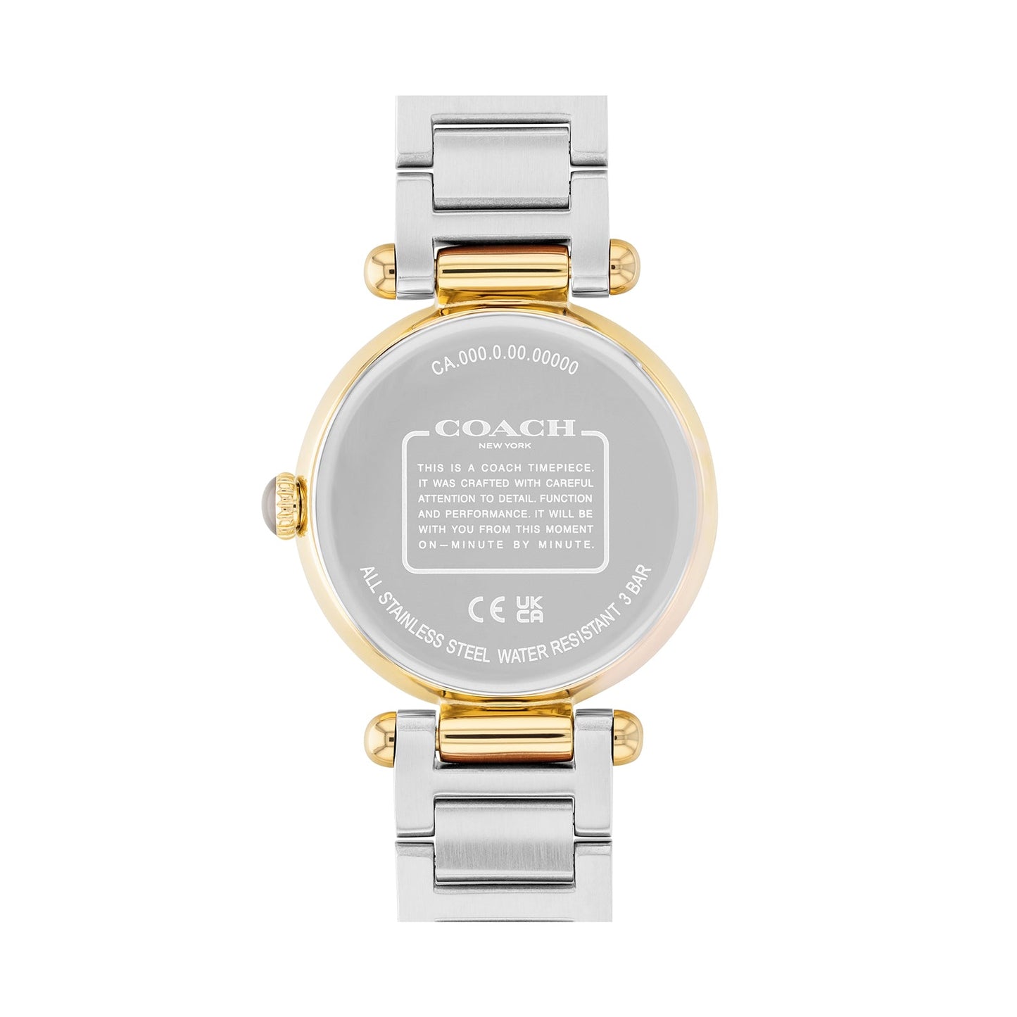 Coach 14504137 Women's Two-Tone Carnation Gold and Stainless Steel Bracelet and Mother of Pearl Dial Quartz Watch