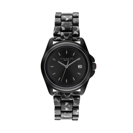 Coach 14504186 Women's Black Acetate Bracelet Watch