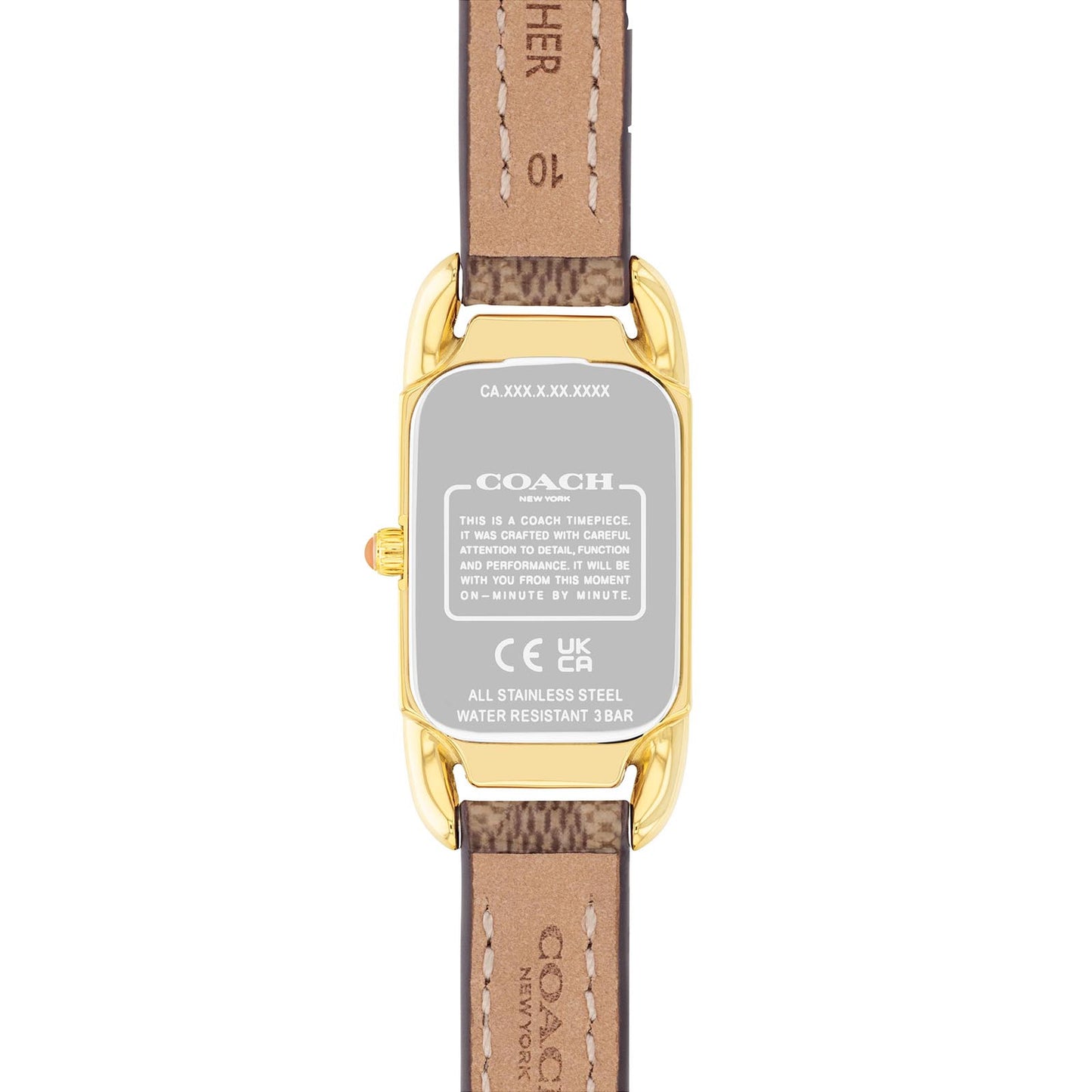 Coach 14504192 Women's Calfskin Leather Strap Watch