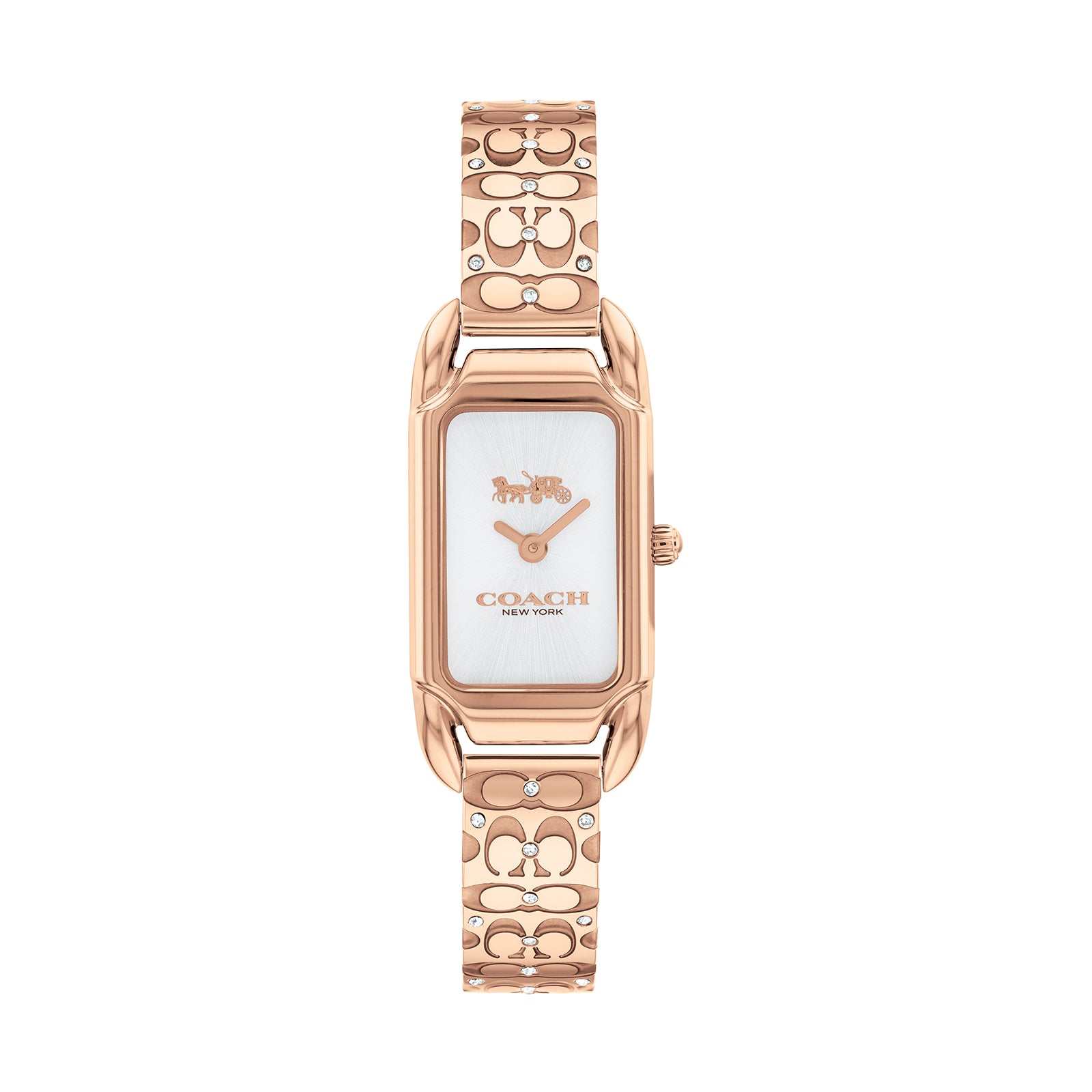Coach 14504197 Women's Ionic Rose Gold Plated Steel Bangle Watch