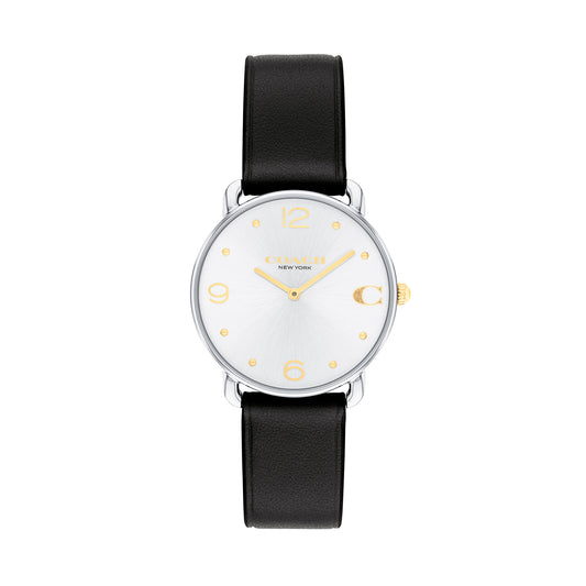 Coach 14504198 Women's Calfskin Leather Strap Watch