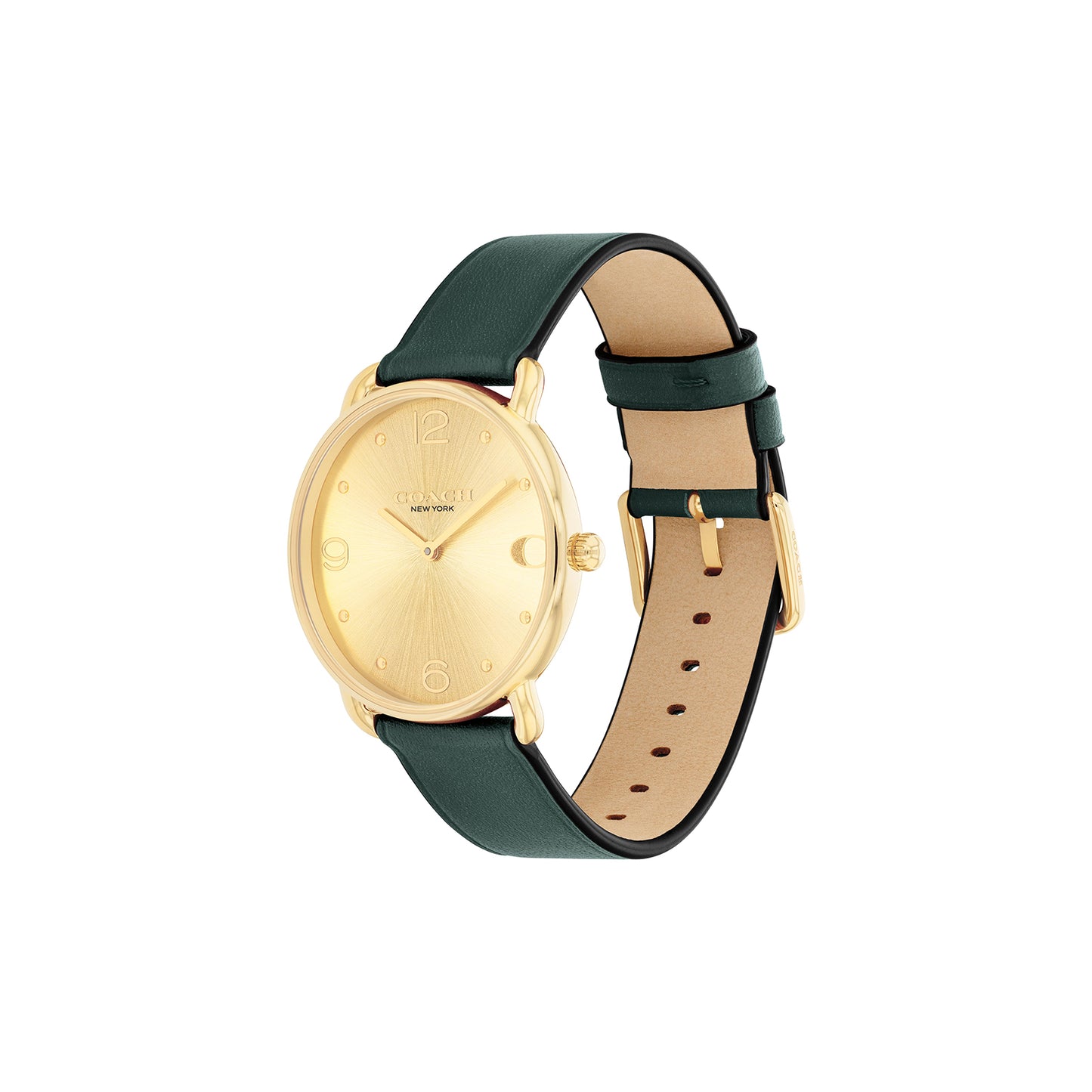 Coach 14504202 Women's Calfskin Leather Strap Watch