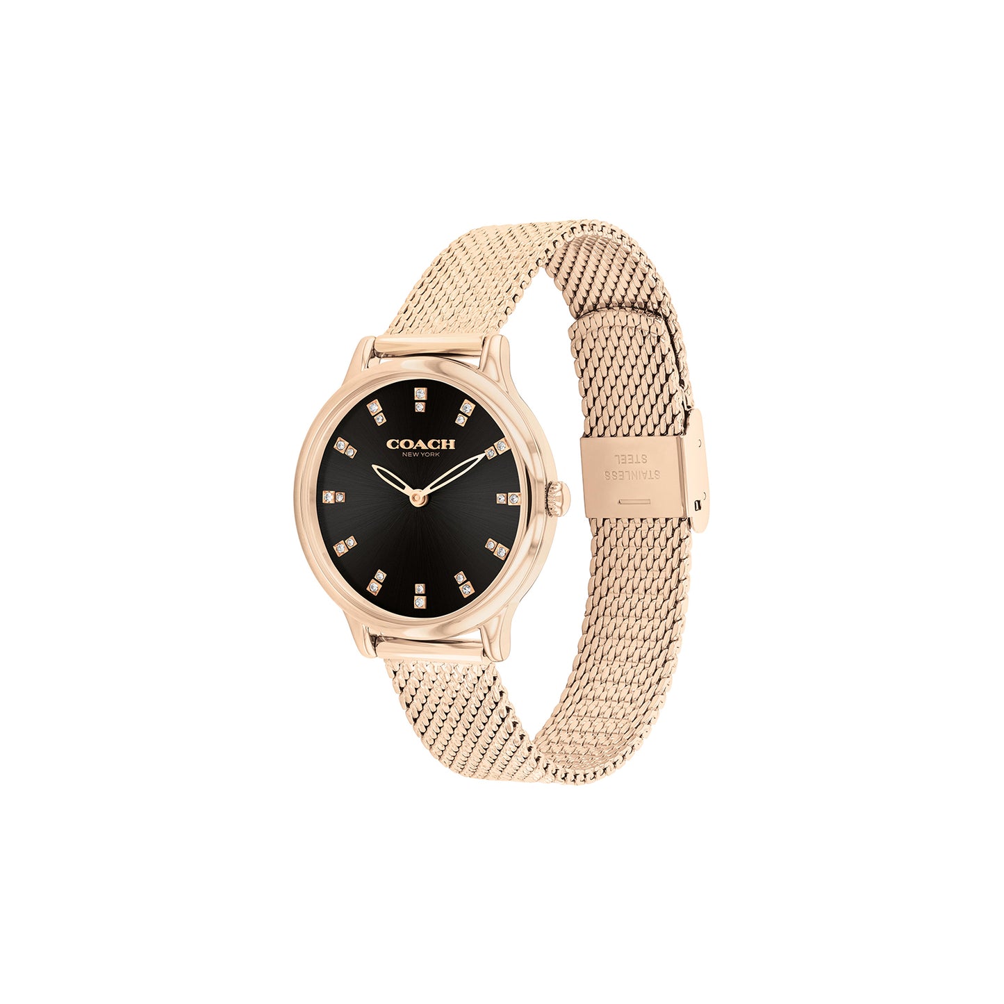 Coach 14504217 Women's Ionic Rose Gold Plated Steel Mesh Watch