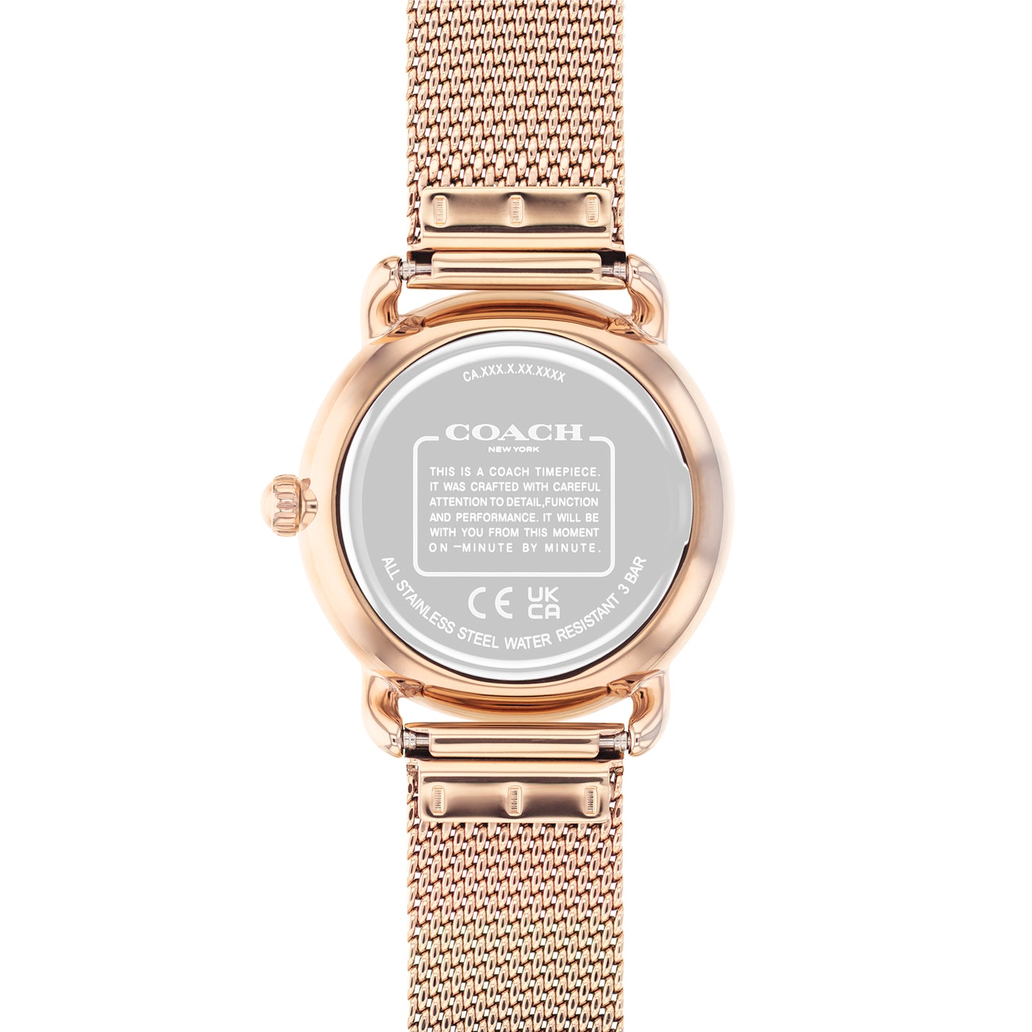 Coach 14504222 Women's Ionic Plated Rose Gold Steel Mesh Watch