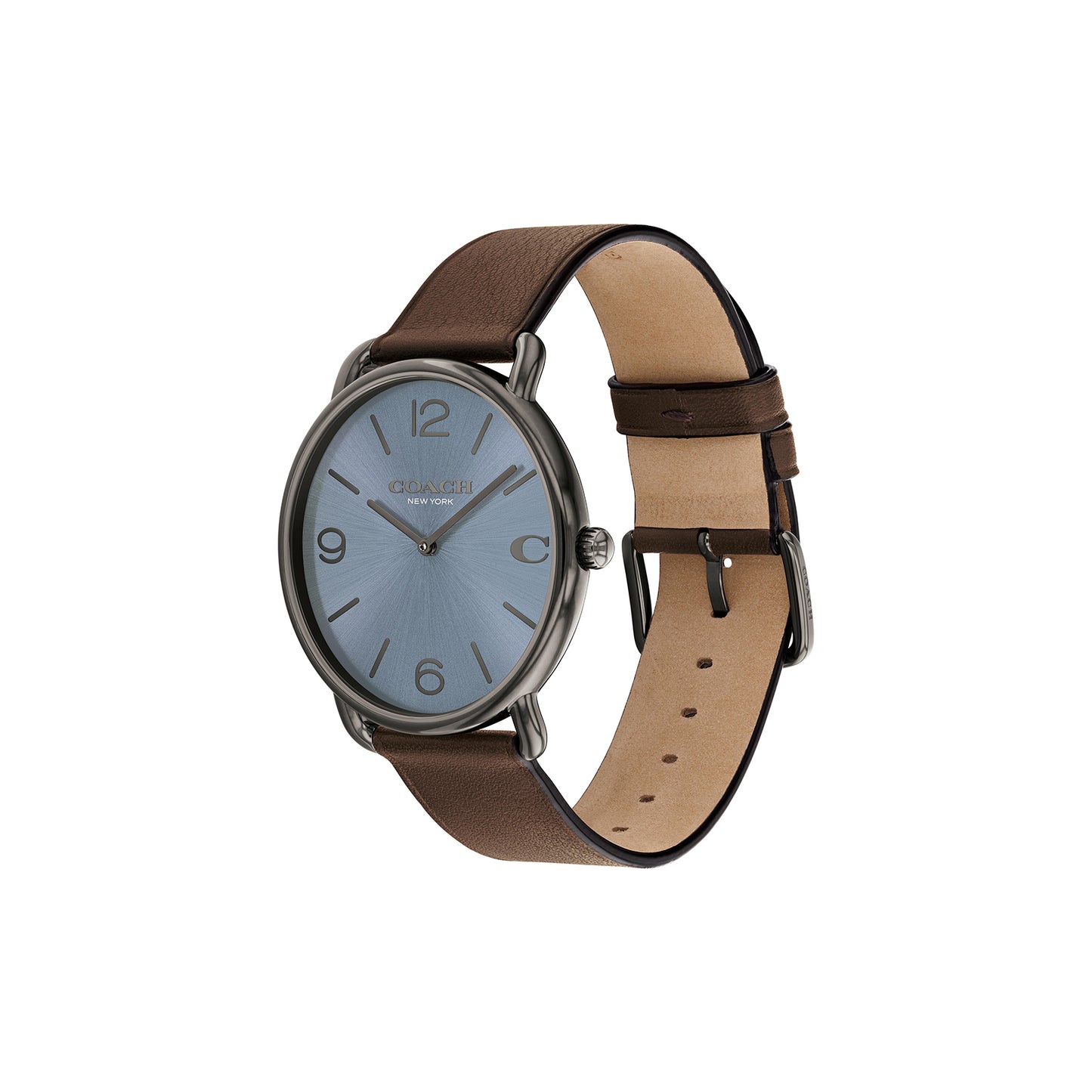 Coach 14602647 Men's Calfskin Leather Strap Watch