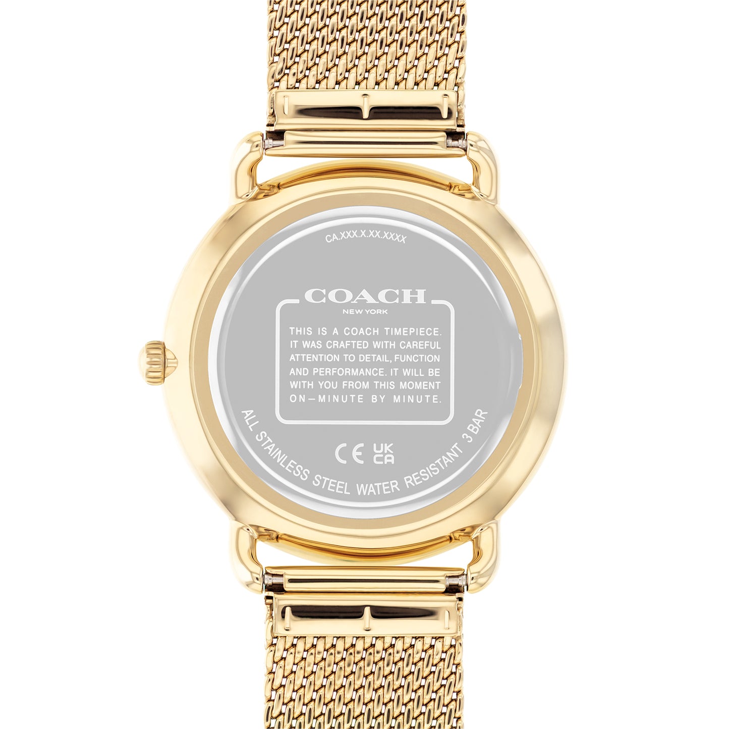 Coach 14602654 Men's Ionic Plated Thin Gold Steel Mesh Watch