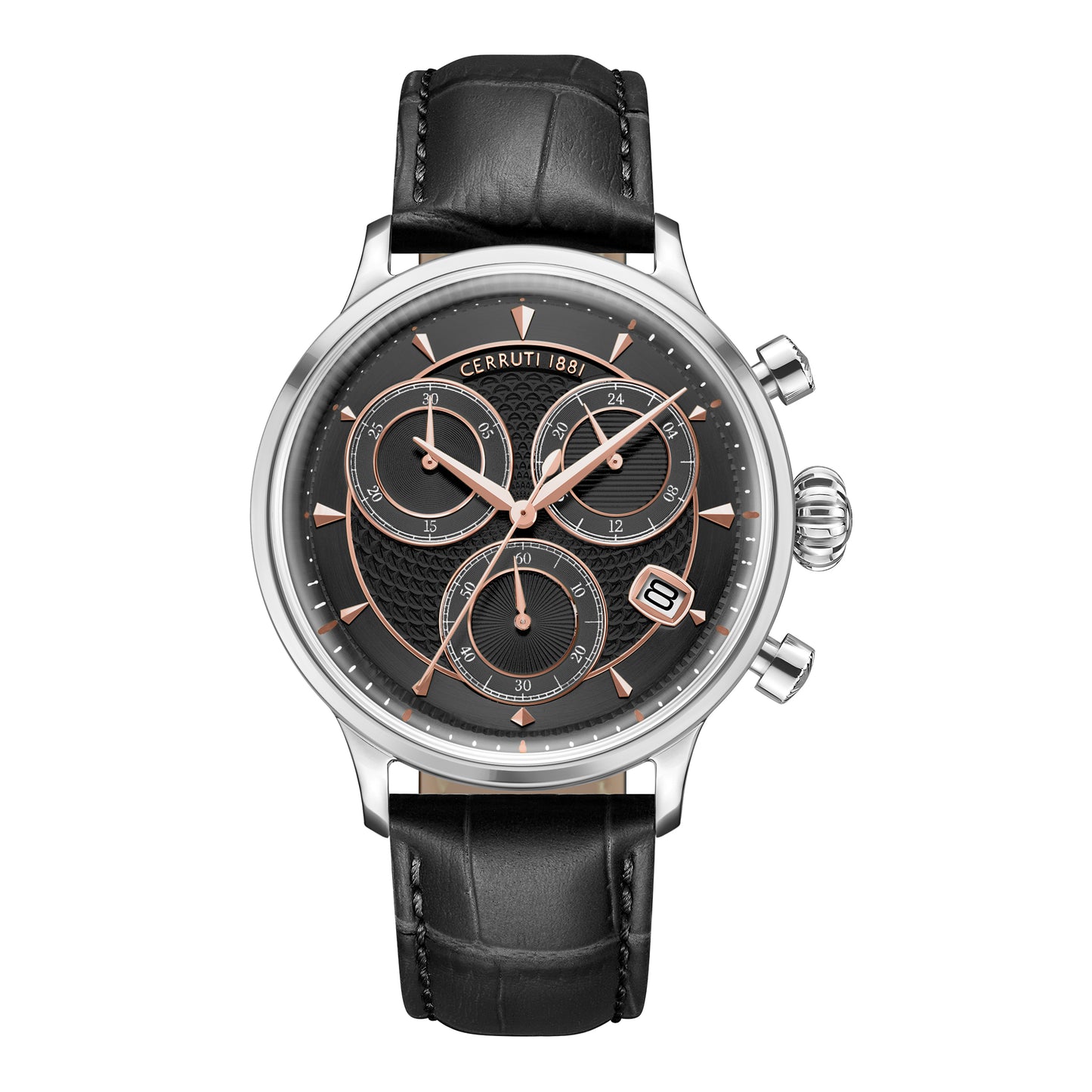 Cerruti 1881 Dervio Men's Chronograph Black Leather Quartz Watch CIWGC0073301