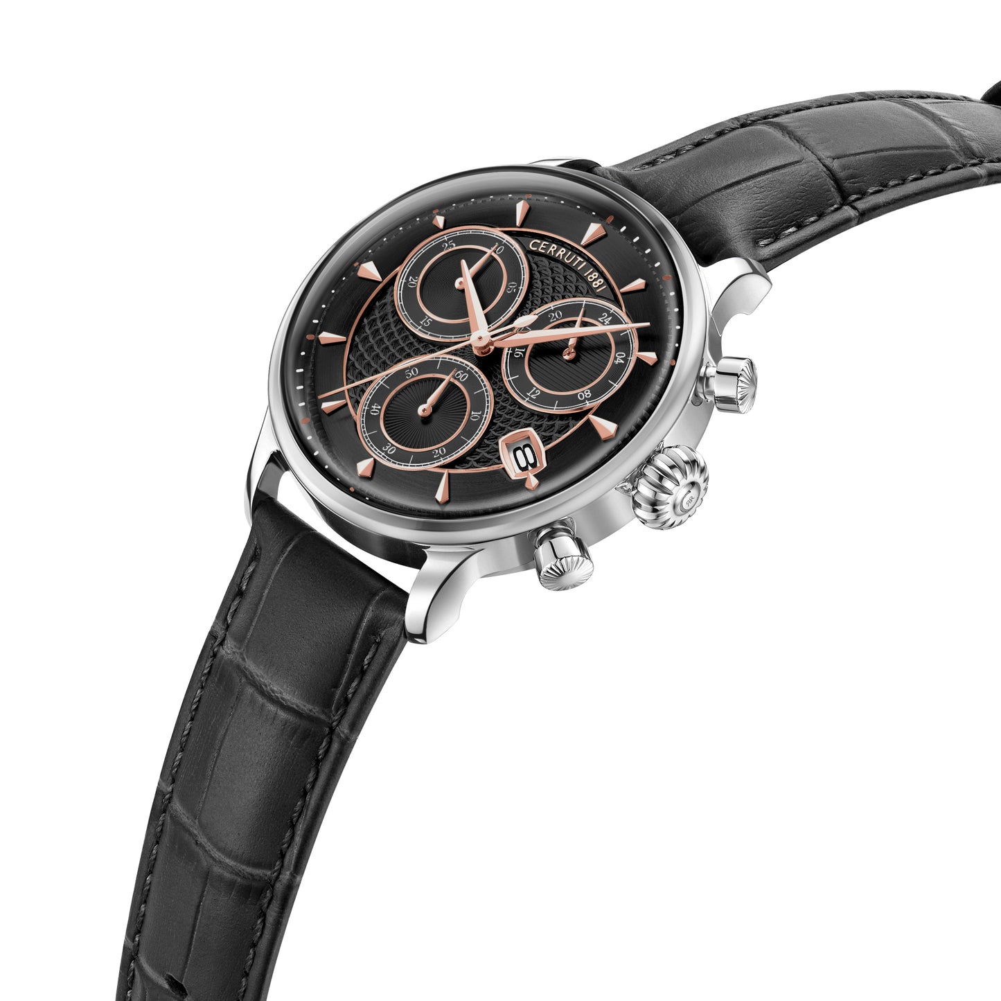 Cerruti 1881 Dervio Men's Chronograph Black Leather Quartz Watch CIWGC0073301