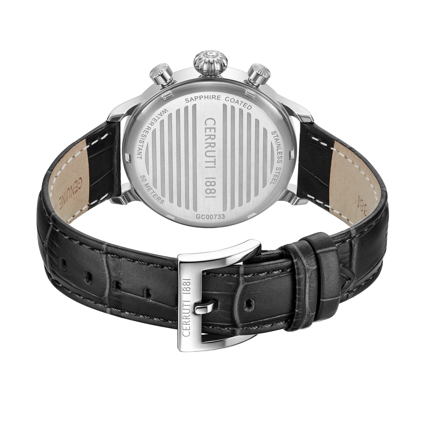 Cerruti 1881 Dervio Men's Chronograph Black Leather Quartz Watch CIWGC0073301