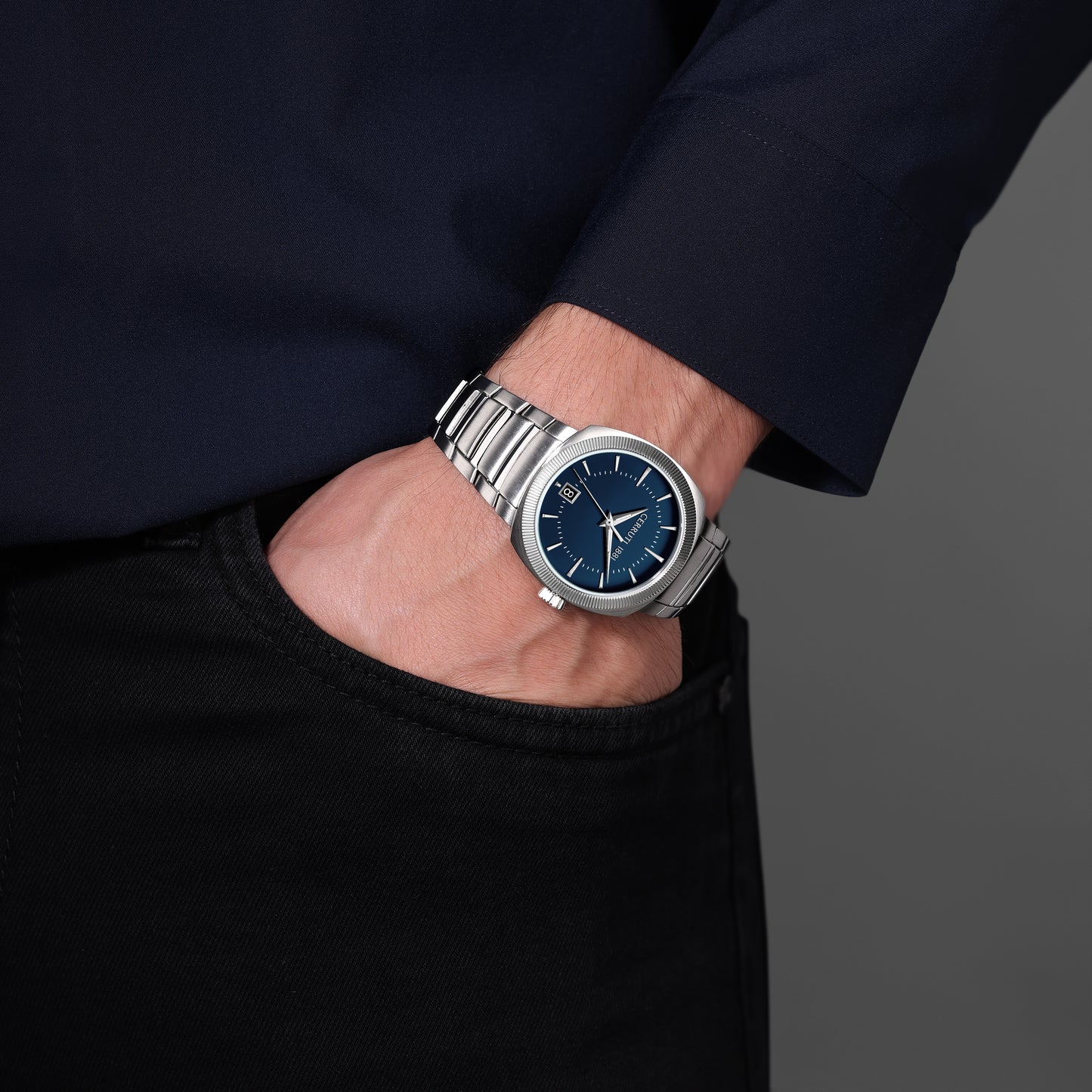 Cerruti 1881 Forli Men's Stainless Steel Blue Dial Quartz Watch CIWGG0095903