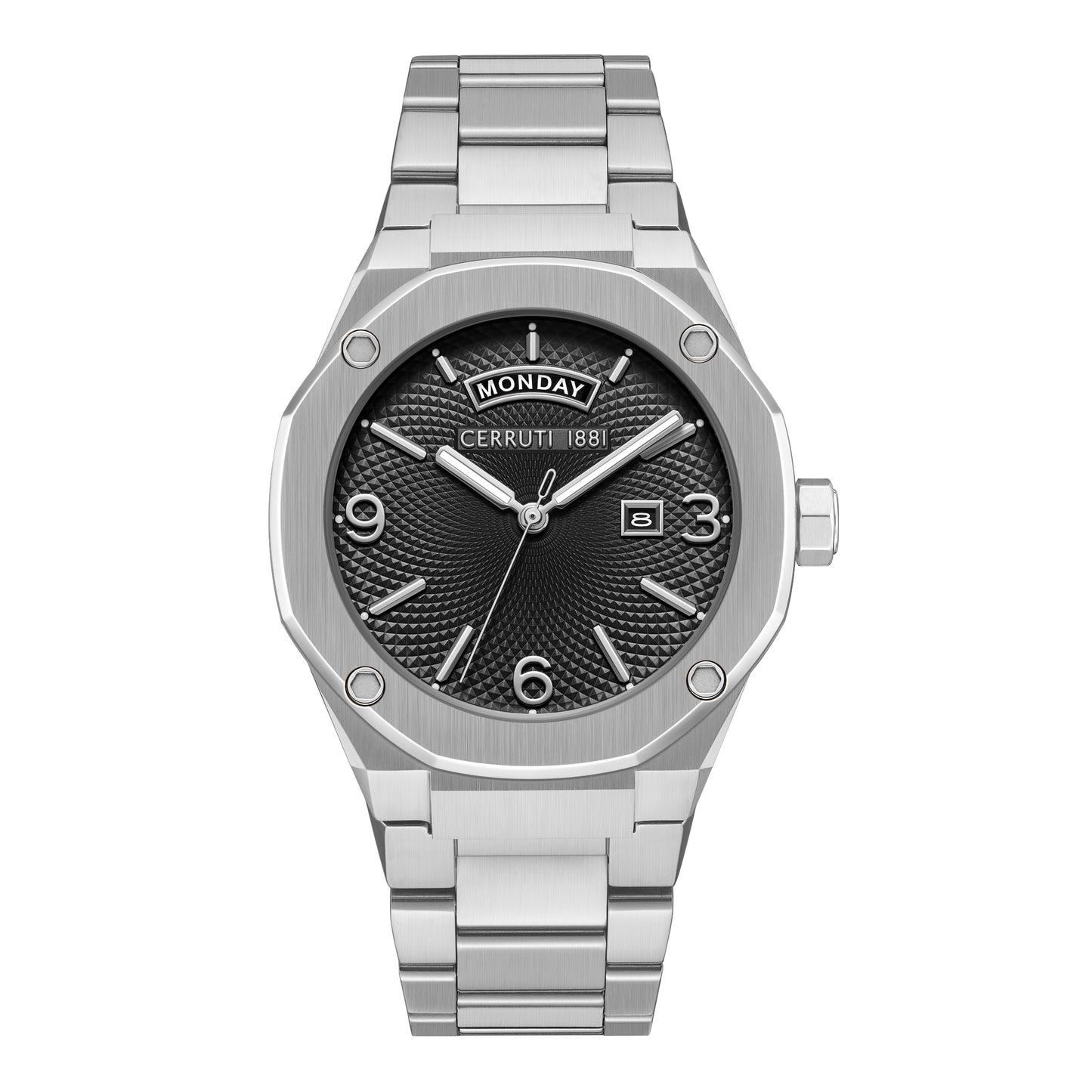 Cerruti 1881 Razzuolo Men's Stainless Steel Black Dial Quartz Watch CIWGH0084701