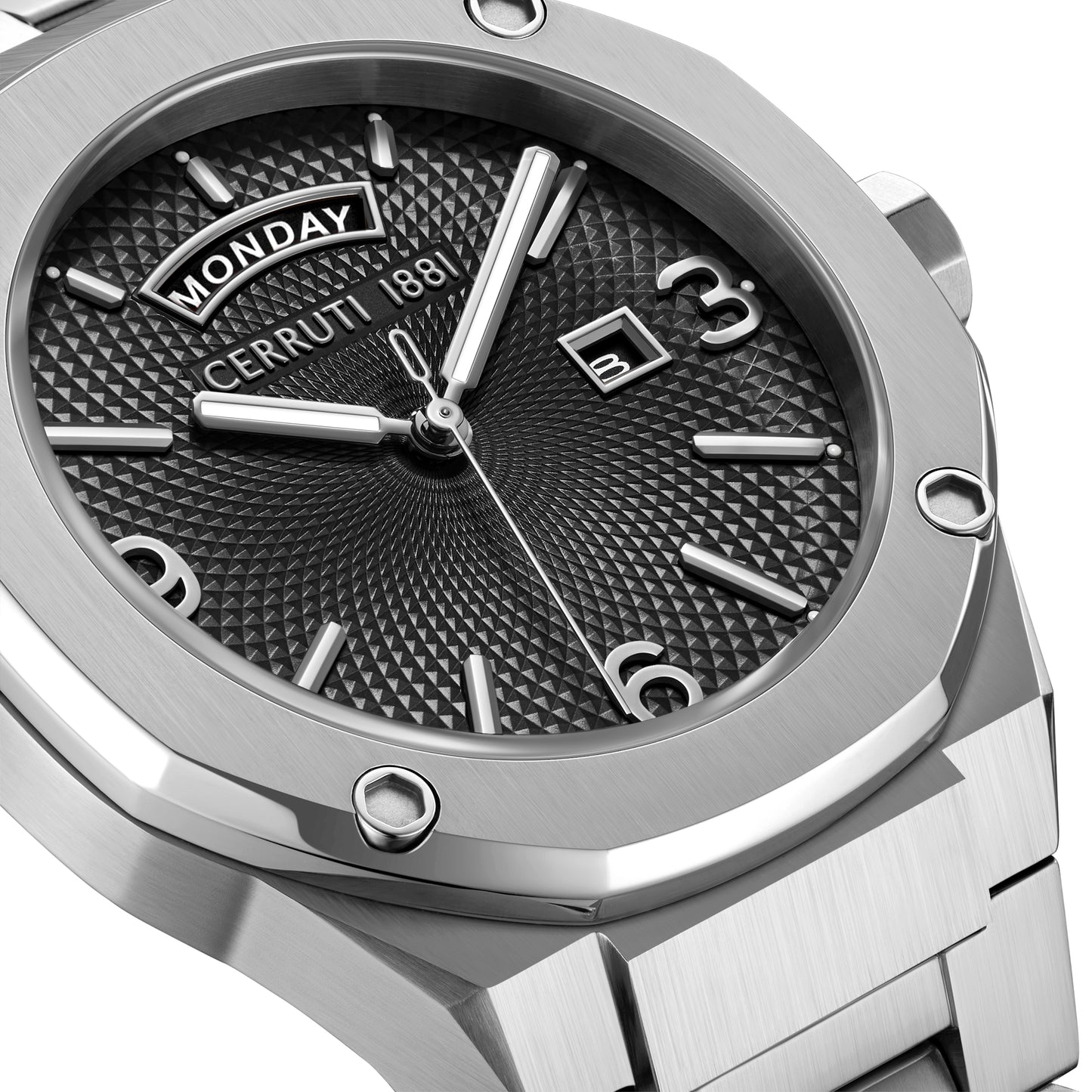 Cerruti 1881 Razzuolo Men's Stainless Steel Black Dial Quartz Watch CIWGH0084701