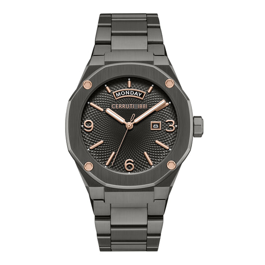 Cerruti 1881 Razzuolo Men's Ionic Plated Black Steel Quartz Watch CIWGH0084703