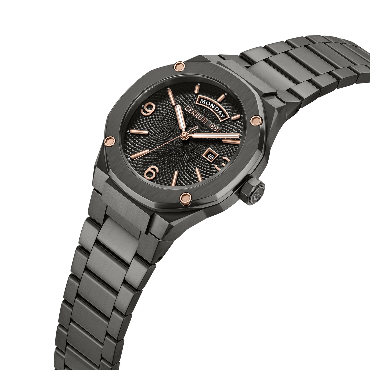 Cerruti 1881 Razzuolo Men's Ionic Plated Black Steel Quartz Watch CIWGH0084703