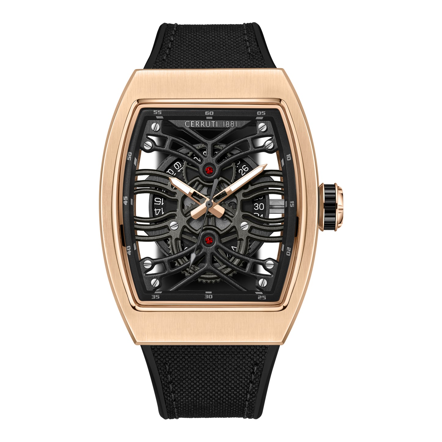 Cerruti 1881 Calliano Men's Silicone Strap Skeleton Dial Quartz Watch CIWGN0019503