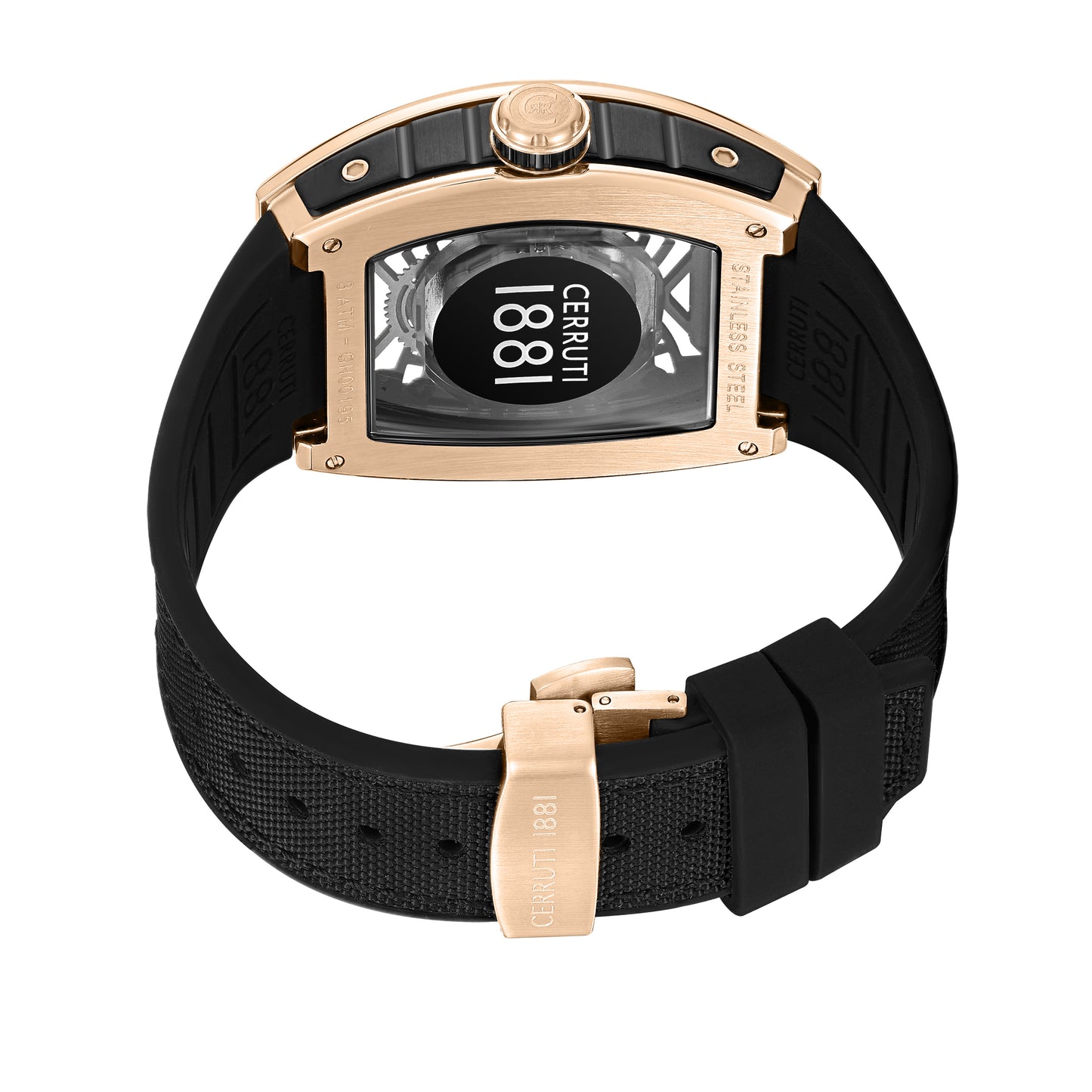 Cerruti 1881 Calliano Men's Silicone Strap Skeleton Dial Quartz Watch CIWGN0019503