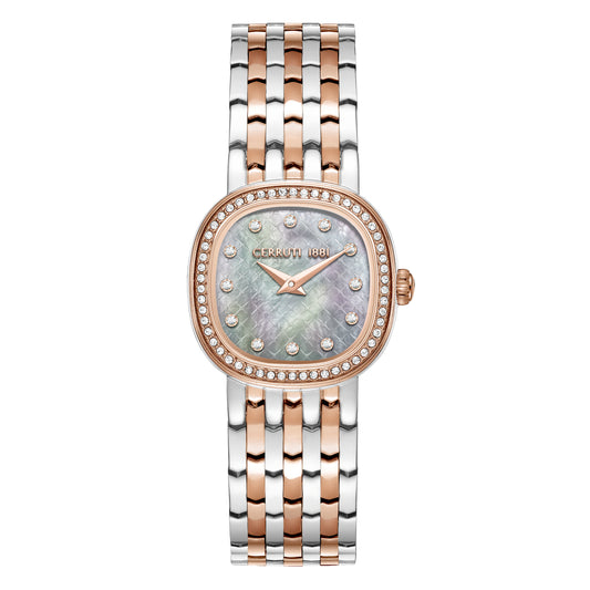 Cerruti 1881 Gresta Women's Two-tone Steel Mother of Pearl Dial Quartz Watch CIWLG0072910
