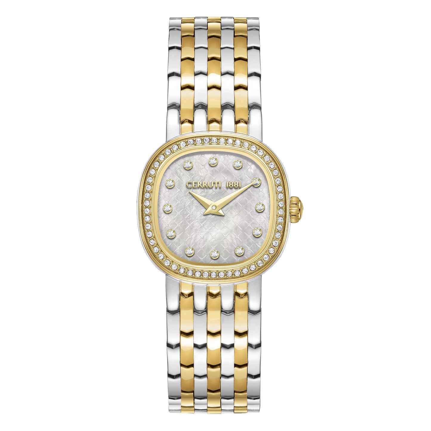 Cerruti 1881 Gresta Women's Two-tone Gold Steel Mother of Pearl Dial Watch CIWLG0072911