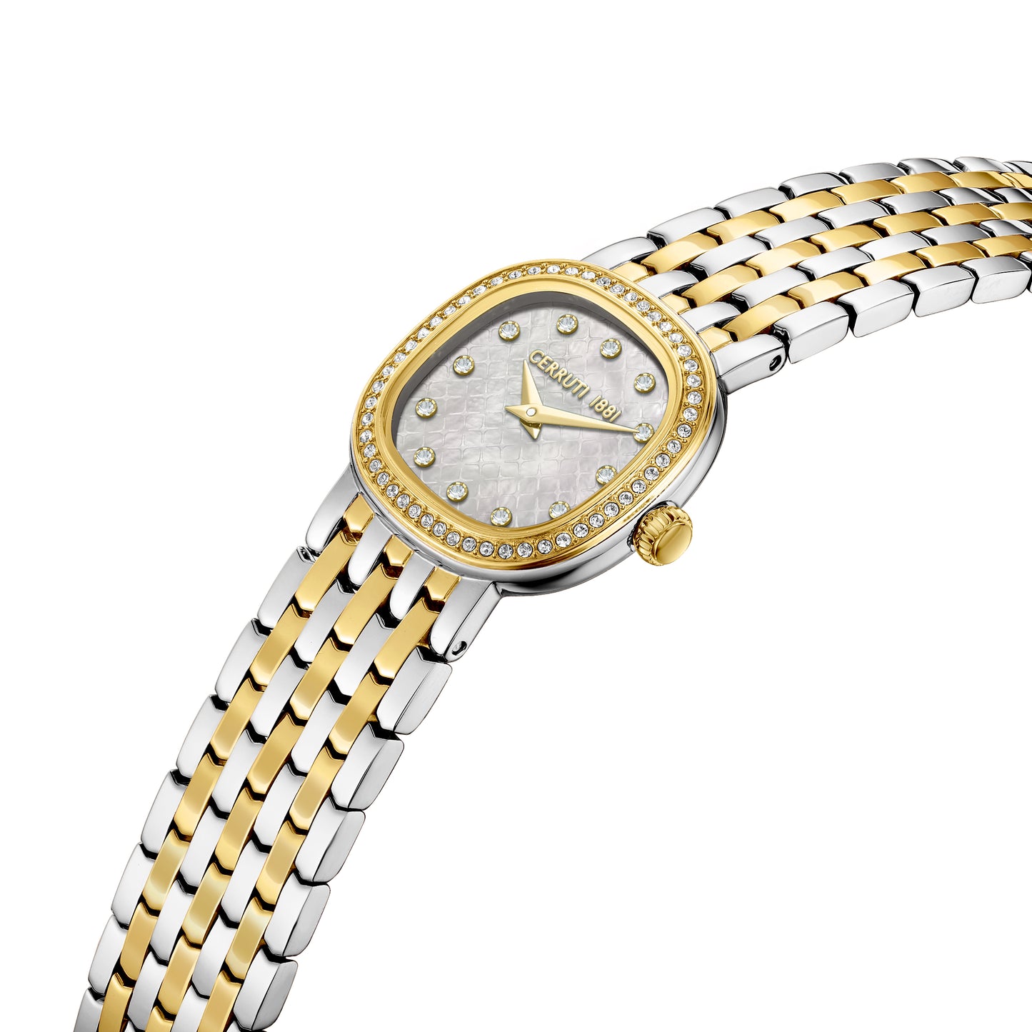 Cerruti 1881 Gresta Women's Two-tone Gold Steel Mother of Pearl Dial Watch CIWLG0072911