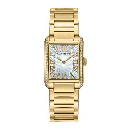 Cerruti 1881 Rendena Women's Gold Tone Steel Mother of Pearl Dial Watch CIWLG0086102