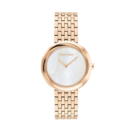 Calvin Klein 25200322 Women's Ionic Carnation Gold Plated Steel Quartz Basic Slim Watch