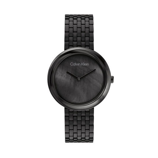 Calvin Klein 25200323 Women's Ionic Black Plated Steel Quartz Basic Slim Watch