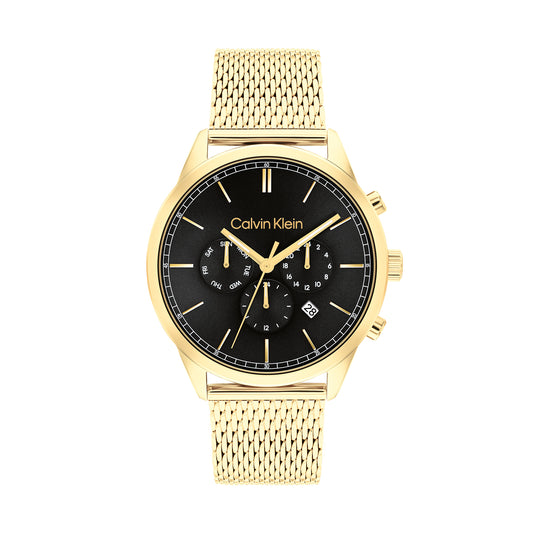 Calvin Klein 25200375 Men's Ionic Thin Gold Plated Steel Mesh Watch