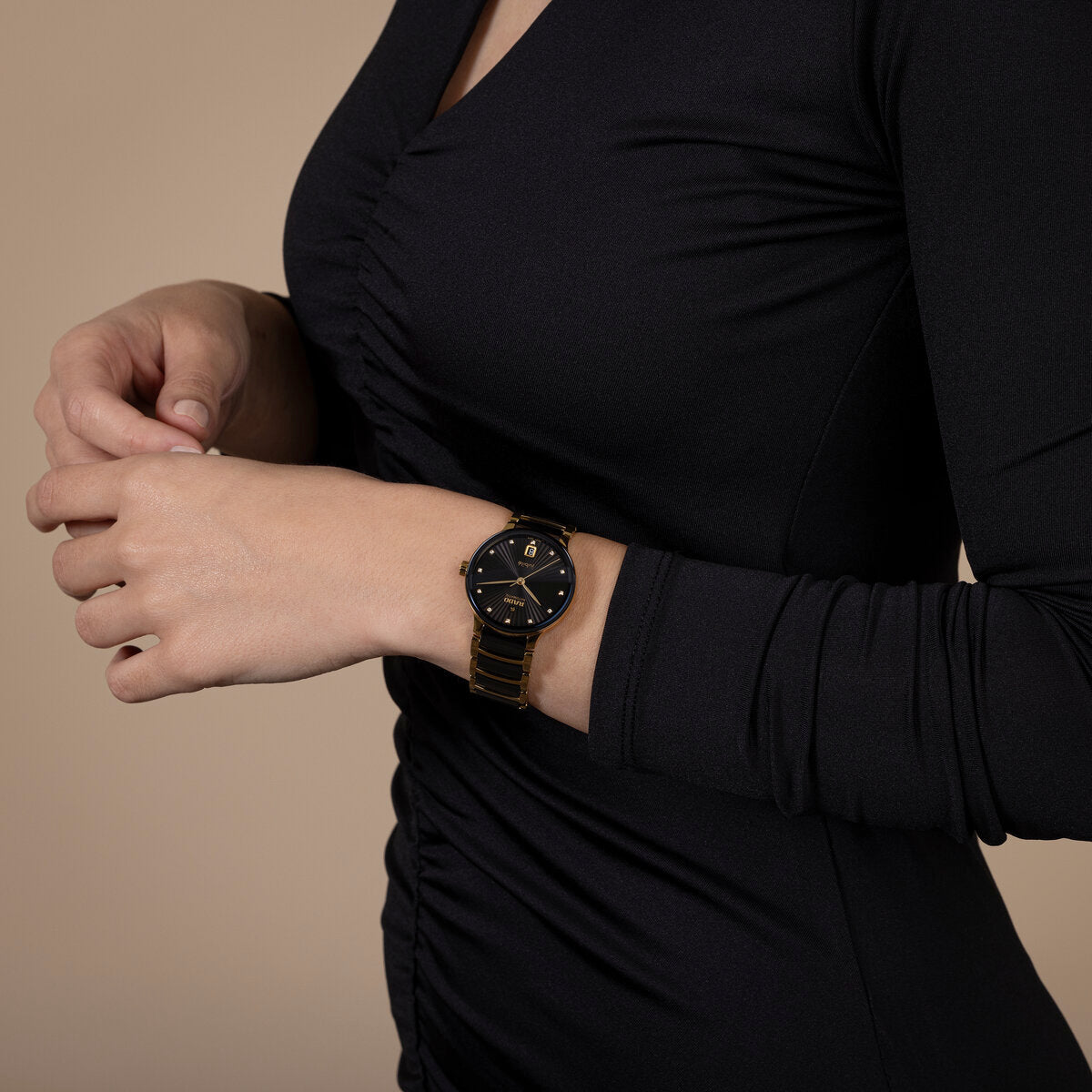Rado Centrix Automatic Diamond Black Dial Ladies Watch R30032742