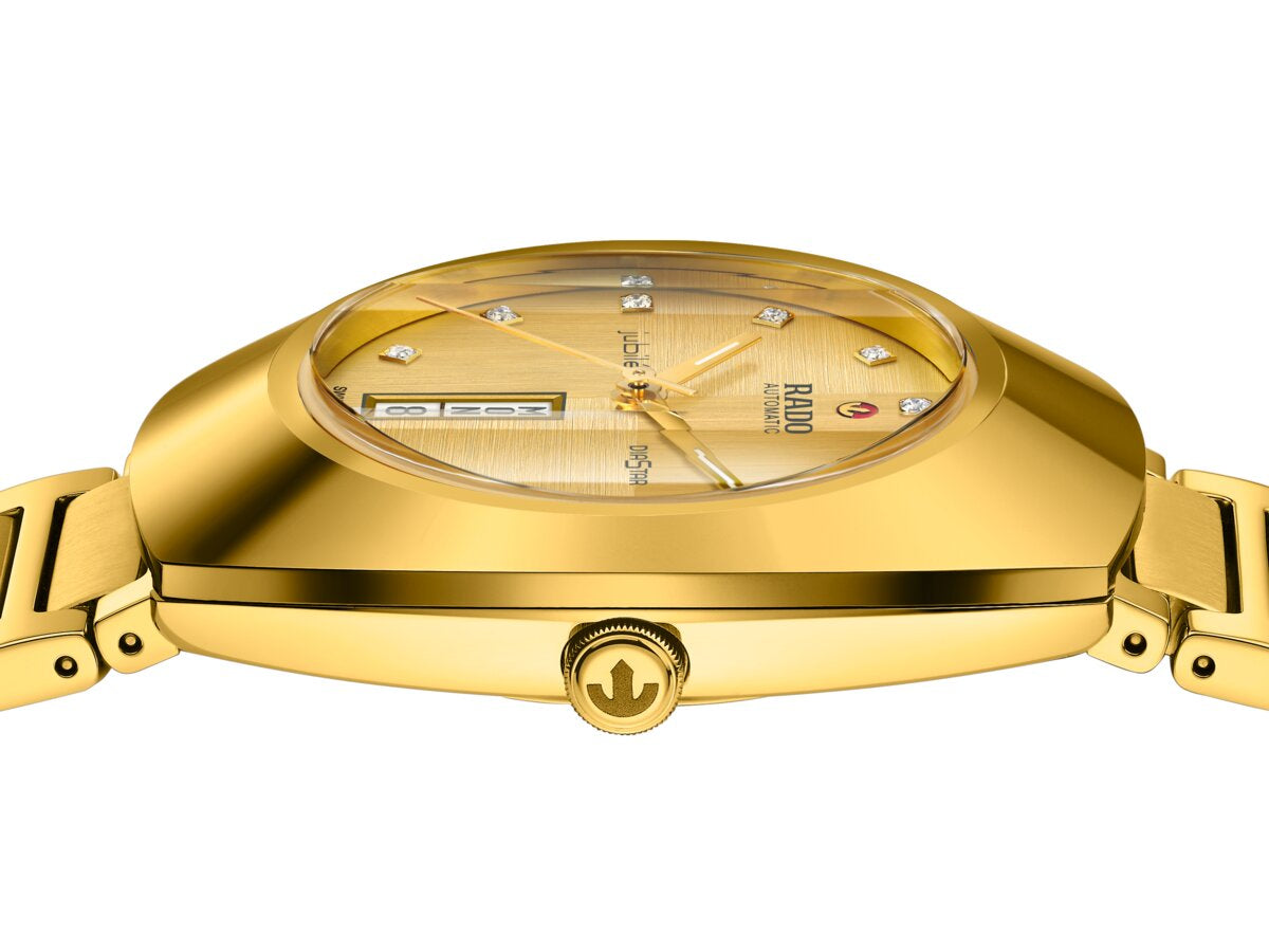 Rado Diastar Original Automatic Diamond Gold Dial Unisex Watch R12161733