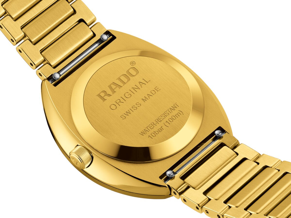 Rado Diastar Original Automatic Diamond Gold Dial Unisex Watch R12161733