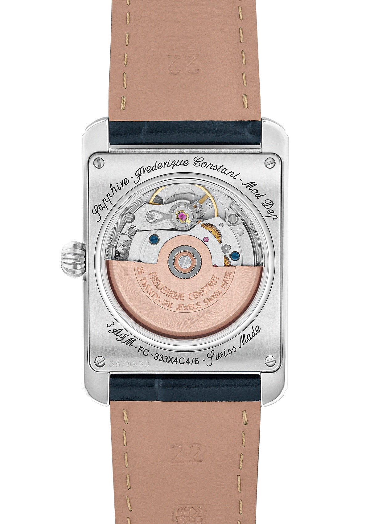 Frederique Constant Classics Carree Automatic Blue Dial Men's Watch FC-333N4C6