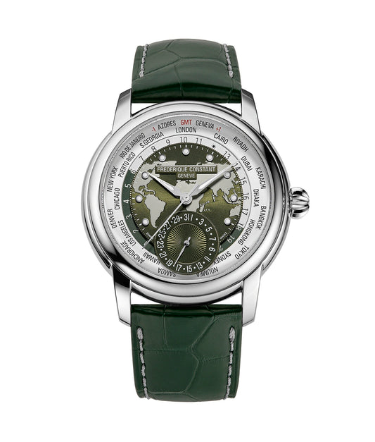 Frederique Constant Men's Watch Classic Worldtimer Automatic 42mm FC-718KWM4H6