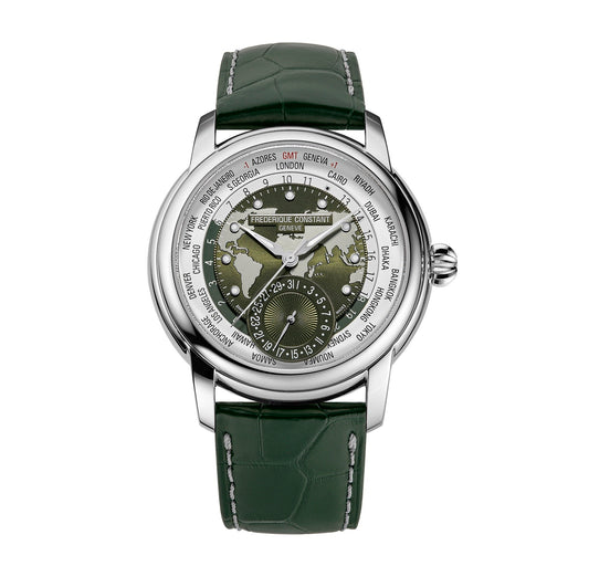 Frederique Constant Men's Watch Classic Worldtimer Automatic 42mm FC-718KWM4H6