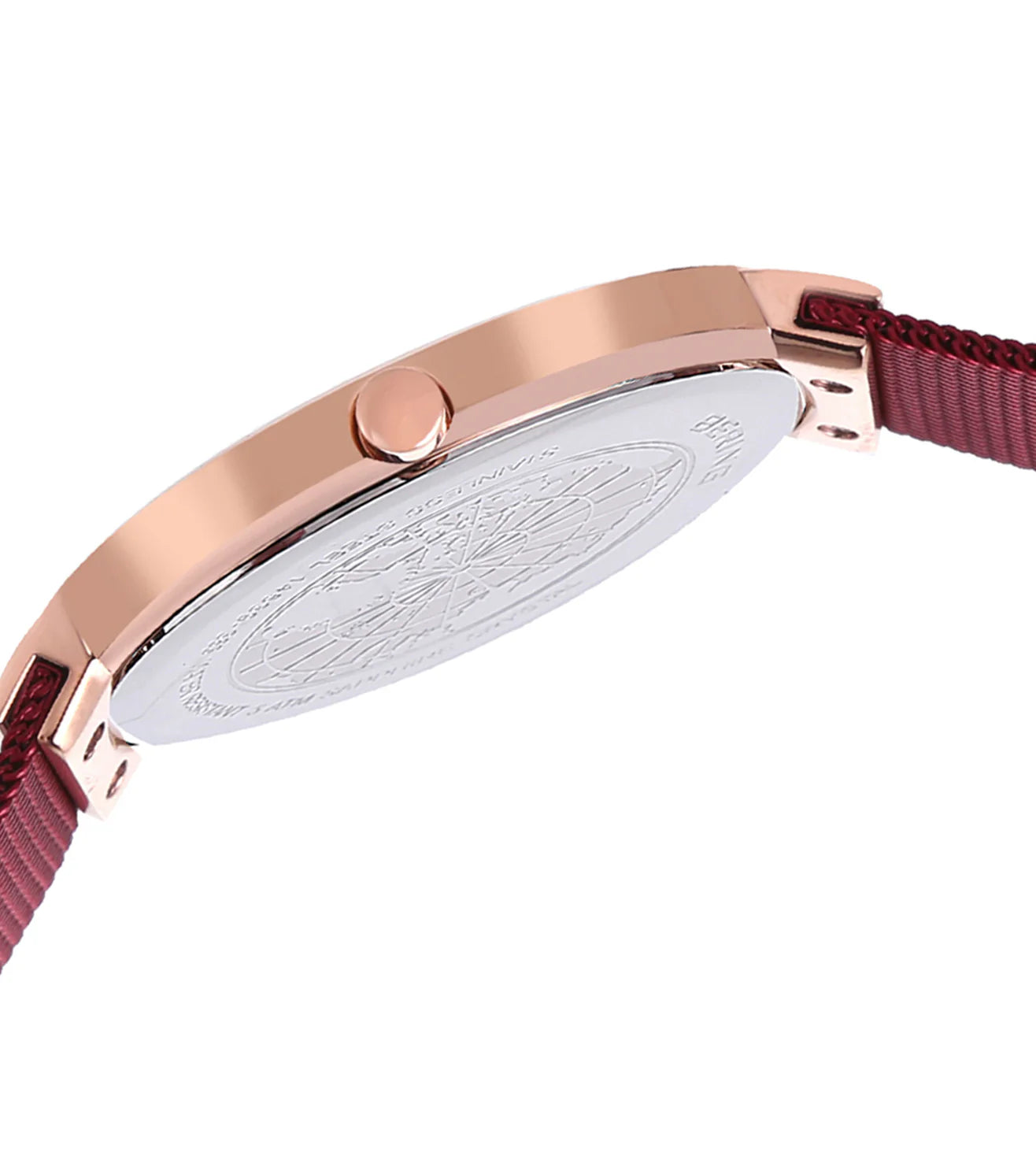 Bering 14539-363 Women's Red Steel Mesh Watch (Outlet)