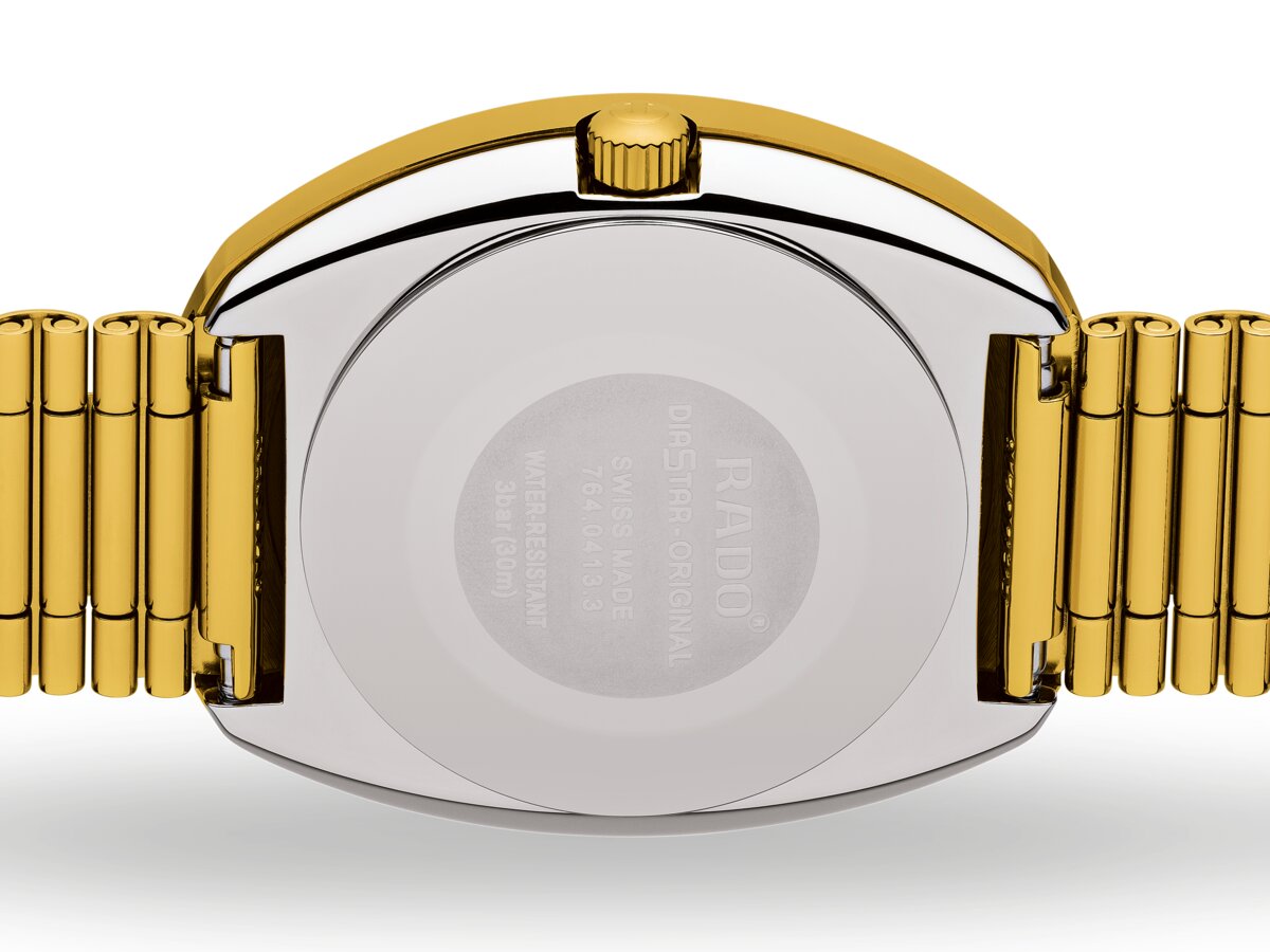 Rado Diastar Original Automatic Gold Dial Yellow Gold PVD Men's Watch R12413503