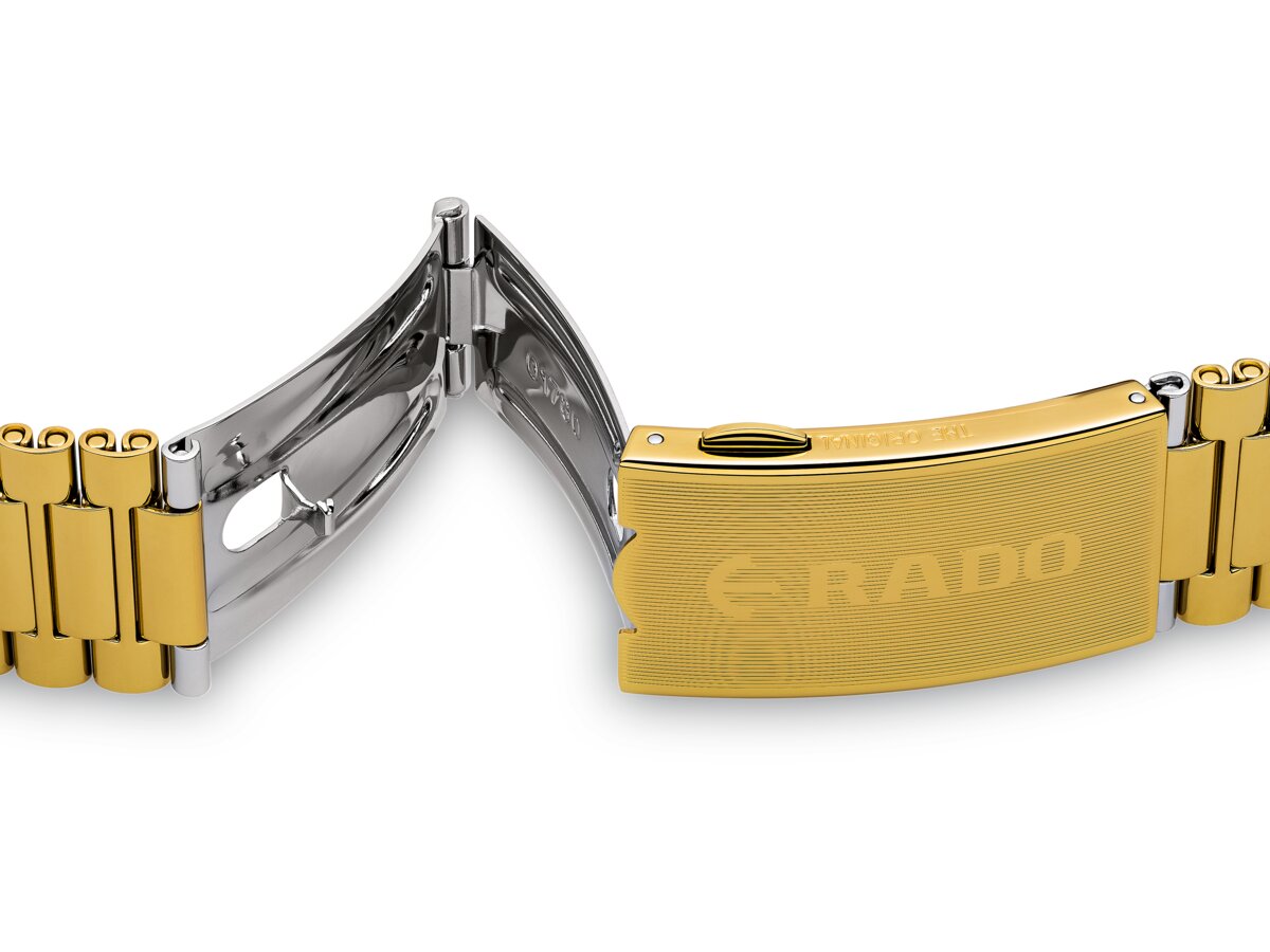 Rado Diastar Original Automatic Gold Dial Yellow Gold PVD Men's Watch R12413503