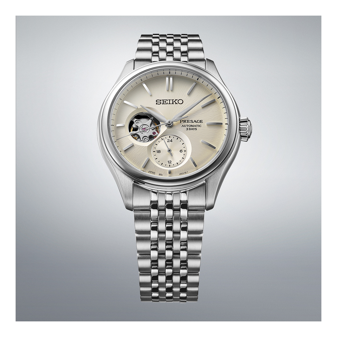 Seiko Presage Shiroiro Open Heart Classic Automatic Men's Watch SPB469J1
