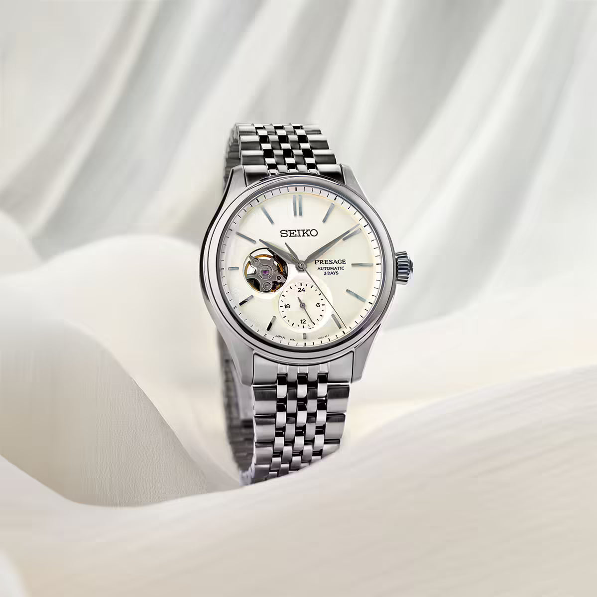 Seiko Presage Shiroiro Open Heart Classic Automatic Men's Watch SPB469J1