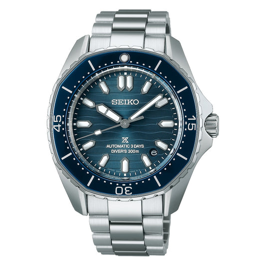Seiko Prospex 300m Octagonal Blue Diver in Coastline Cobalt Automatic Men's Watch SPB483J1