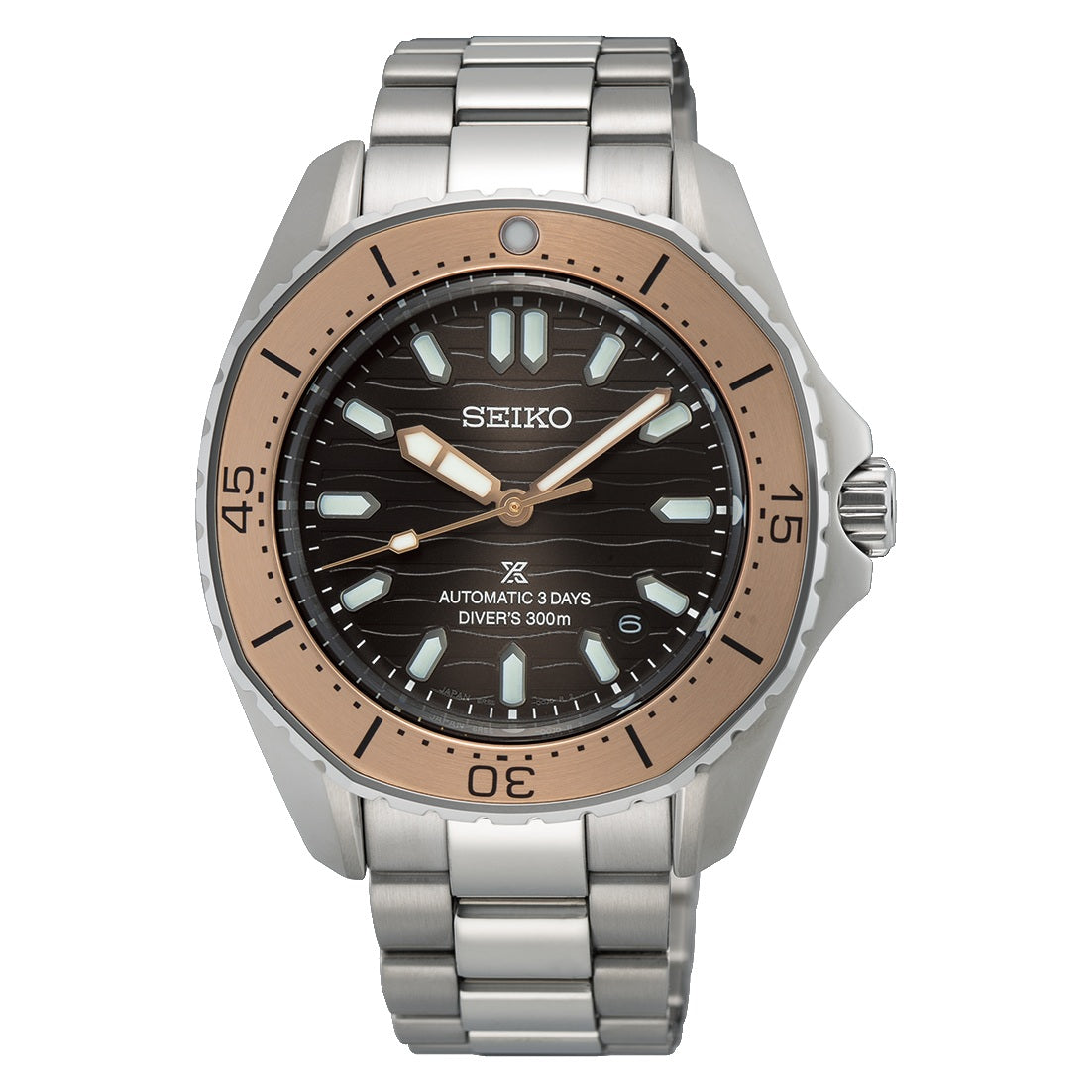 Seiko Prospex 300m Diver's "Oddly Octagon" Ocean Grey & Bronze Tone Men's Watch SPB485J1