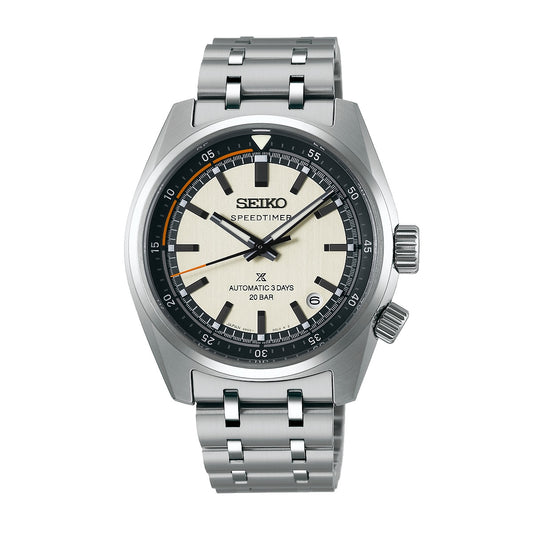 Seiko Prospex Speedtimer Automatic Vintage Off-white Men's Stainless Watch SPB513J1