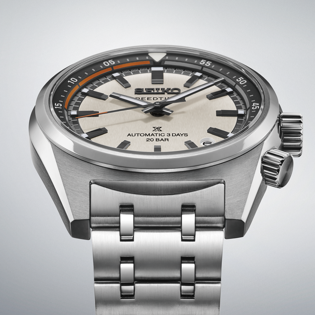 Seiko Prospex Speedtimer Automatic Vintage Off-white Men's Stainless Watch SPB513J1