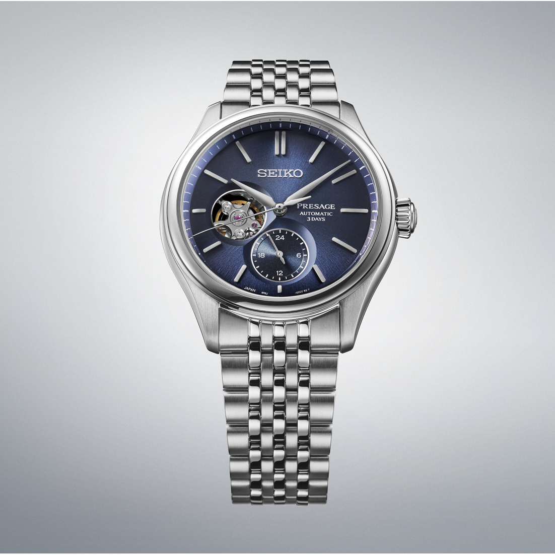 Seiko Presage Ai-iro Japan Blue Open Heart Classic Series Men's Watch SPB527J1