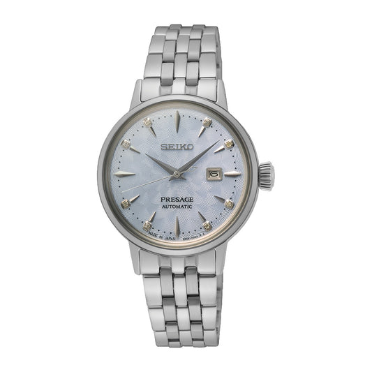 Seiko Presage Cocktail Time "Skydiving" Diamond Blue Dial Automatic Women's Watch SRE007J1