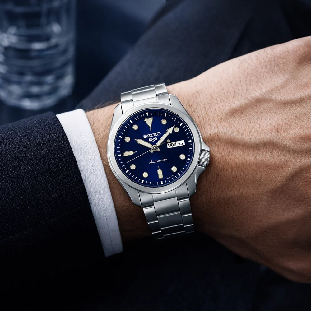 Seiko 5 Sports SKX Automatic Blue Sunray Dial Stainless Steel Men's Watch SRPE53K1
