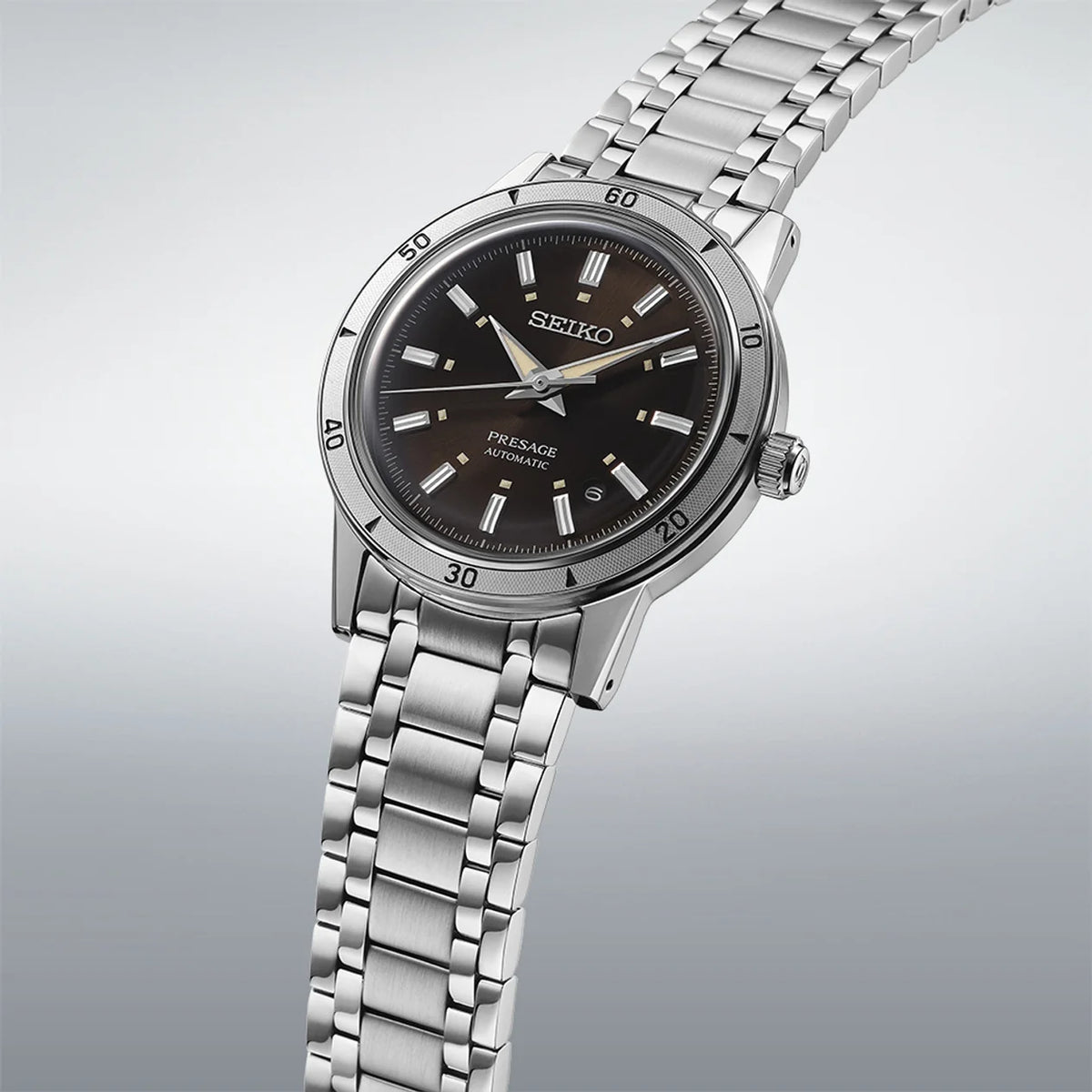 Seiko Presage Style 60's Automatic Stainless Steel Brown Dial Men's Watch SRPL09J1