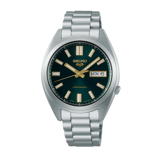 Seiko 5 Sports SNXS Reissue Green Tie Automatic Stainless Steel Watch SRPL57K1