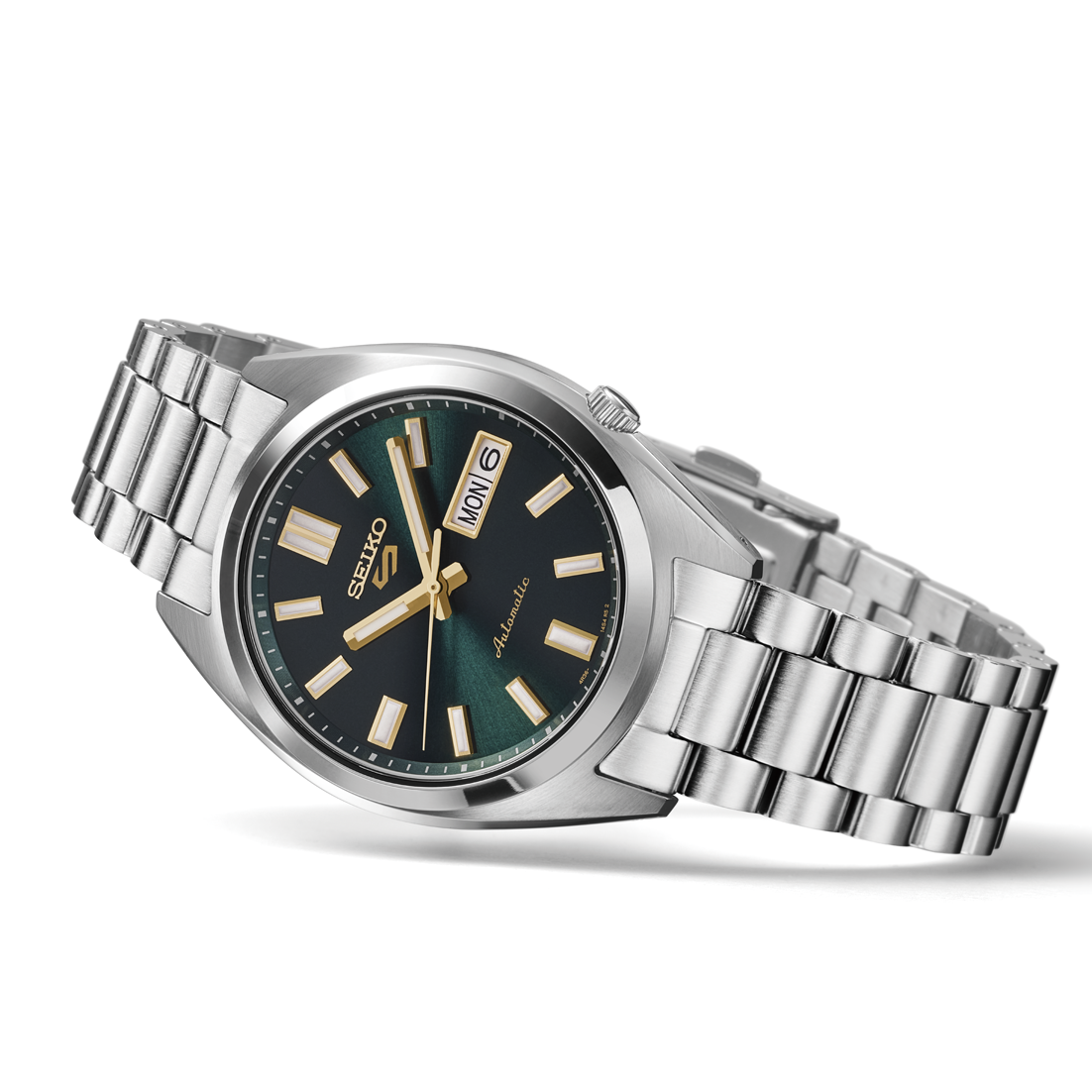 Seiko 5 Sports SNXS Reissue Green Tie Automatic Stainless Steel Watch SRPL57K1