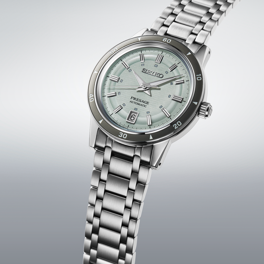 Seiko Presage Style 60's Ice Green Automatic Stainless Steel Men's Watch SRPL71J1
